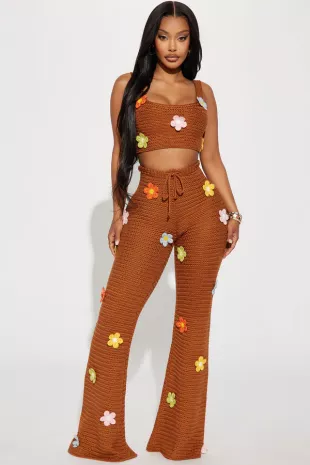 Floral Fields Crochet Pant Set