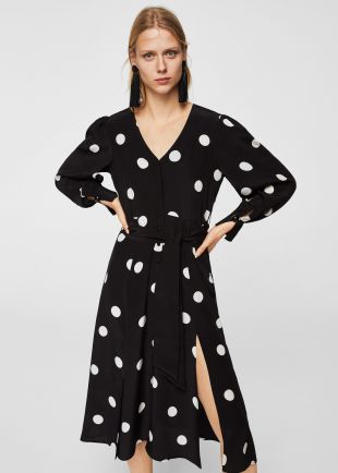 Robe à pois et nœud