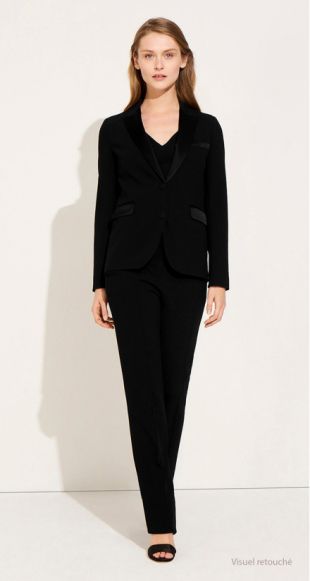 Paule Ka - Blazer en crepe envers satin