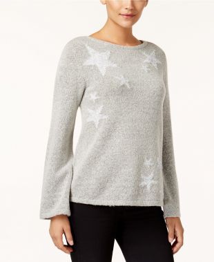 Style & Co Tinsel Star Sweater, Created for Macy's
