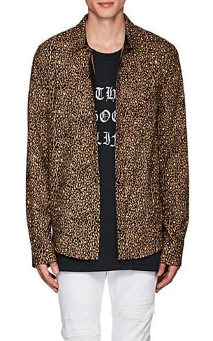 Amiri - AMIRI Leopard-Print Cotton-Cashmere Shirt