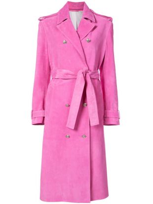 Calvin Klein 205W39nyc suede trench coat