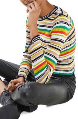 Topshop Hyper Stripe Sweater | Nordstrom