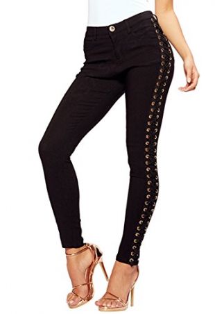 Pantalon slim à lacets main image 0