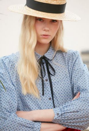 CHEMISE bleue imprimée