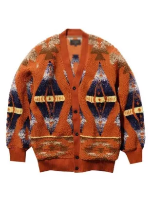 Brassic S07 Joe Gilgun Orange Cardigan