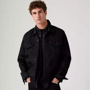 Trucker Jacket in Dark Horse Black