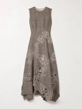Asymmetric Guipure Lace-trimmed Prince