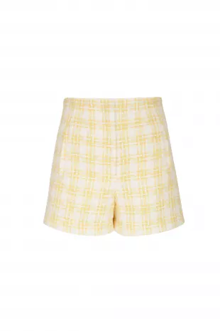 Jazmin Plaid Tweed Shorts