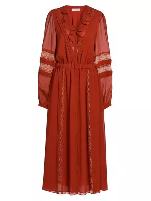 Connie Silk & Lace Dress