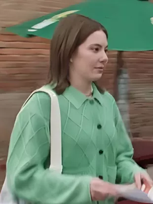 Baye McPherson Heartland S19 Green Diamond Knit Cardigan