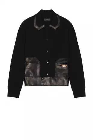 Leather Patch MA Cardigan