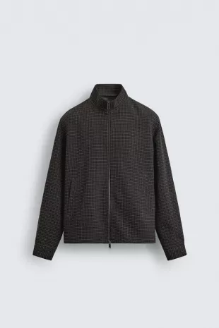 Textured Plaid Jacket