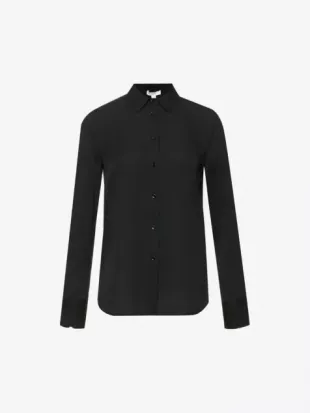 Stretch Silk Button Up Shirt