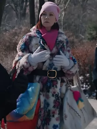 Elsbeth S02 Carrie Preston Floral Teddy Coat