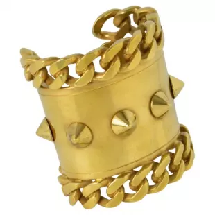 Paris, Manchette à Chaînes Et Clous Dorés