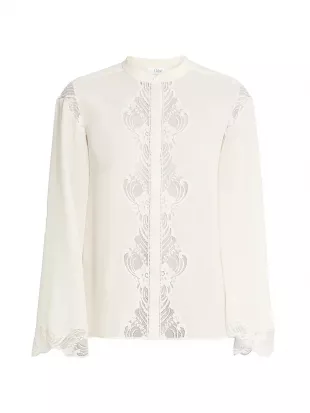 Silk Georgette & Lace Shirt