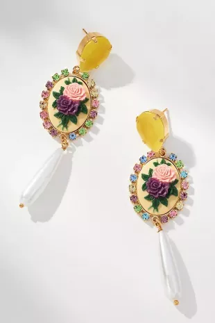 Pompadour Goutte Drop Earrings