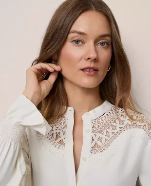 Lace Trim Blouse