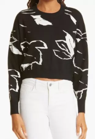 Ruthii Floral Crop Sweater