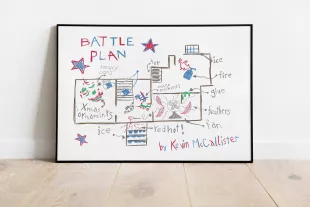 Home Alone Battle Plan / Map - Art Print