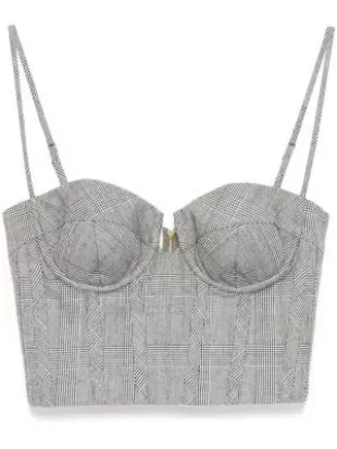 ZIMMERMANN - bustier à carreaux Gris