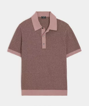 Silk-Cotton Sweater Polo