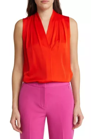 Mila Silk Stretch Sleeveless Top
