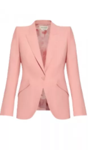 Leaf Crepe Single Breasted Blazer