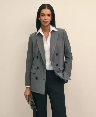 The Essentials Double-Breasted Peak Lapel Jacket