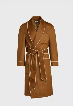 Dark Camel Cashmere Robe