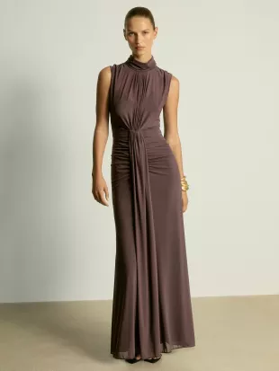 Daniella Dress in Taupe