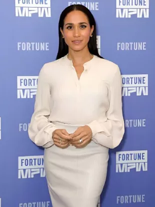 Fortune Most Powerful Women Summit 2025 Meghan Markle White Blouse