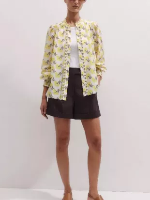 Saturday Night Live S51 Ashley Padilla Printed Blouse