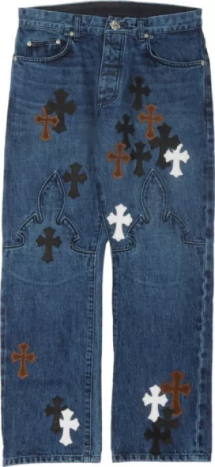 Blue Cross Patch Fleurknee Jeans