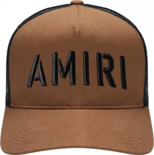 Brown Stencil Logo Trucker Hat