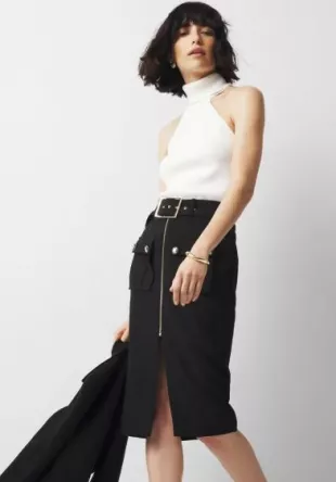 Belted Utility Skirt