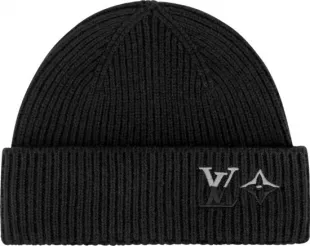 Black Split Logo LV Dual Beanie
