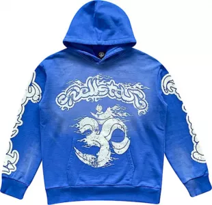 Blue Ecstasy Print Yoga Hoodie