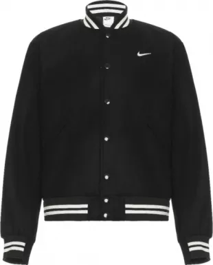 Black Swoosh Varsity Jacket