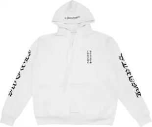 White Allover Cross Monogram Hoodie