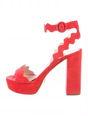 Scalloped Platform Sandals