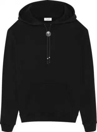 Black Bolo Tie Hoodie