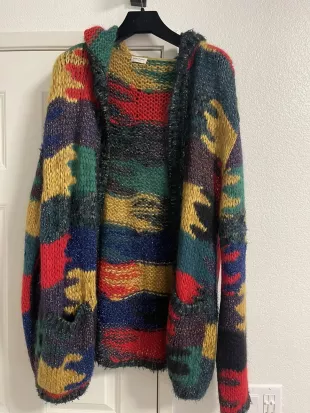 Multicolor Abstract Baja Cardigan
