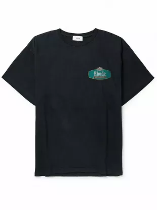 Black Racing Crest T Shirt