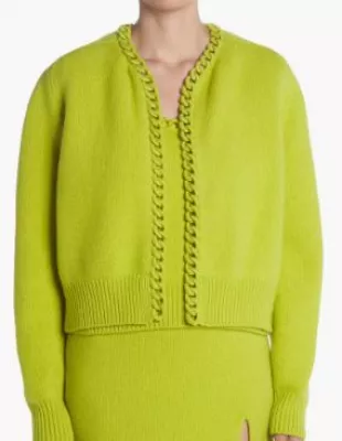 Chain Detail Wool Cardigan