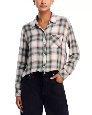 Hunter Shirt in Birch Olive Teal