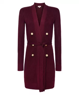 Noe Cardigan in Dark Wine