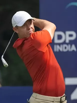DP World Championship Rory McIlroy Orange Polo T-Shirt