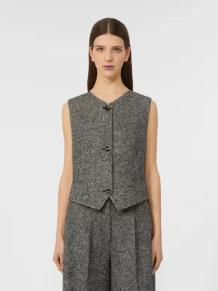 Wool and Silk Tweed Gilet